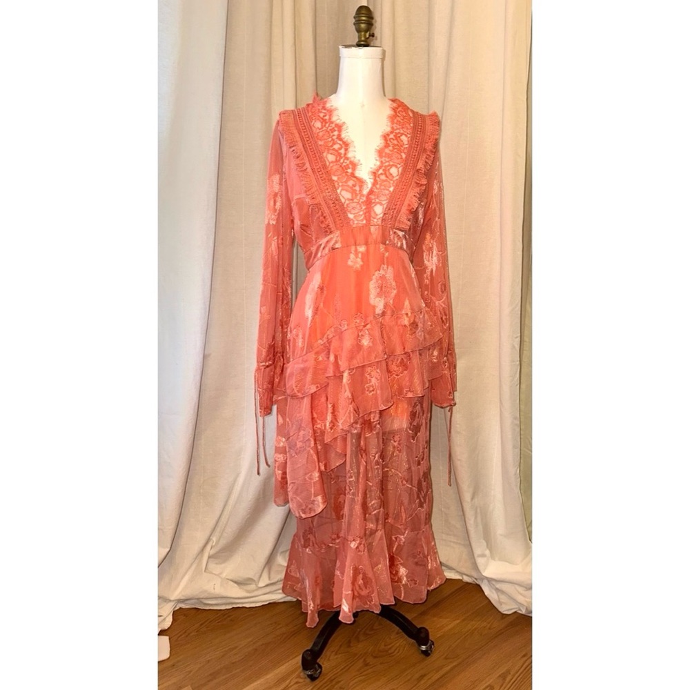 Coral Floral Maxi Dress